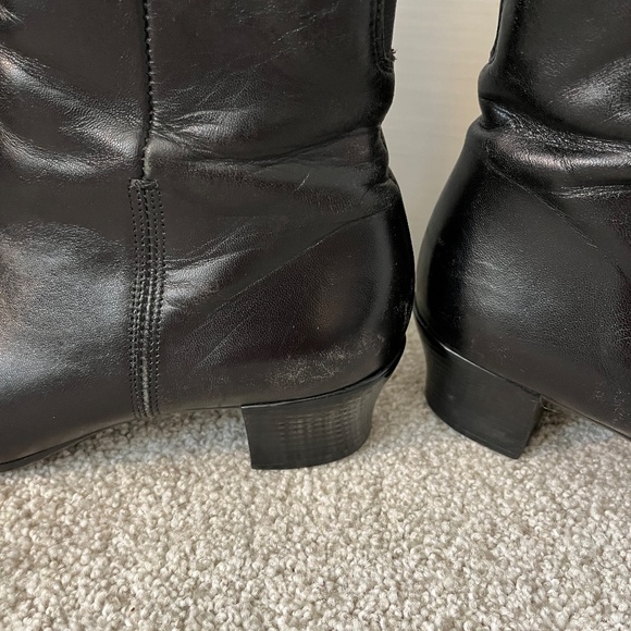 MUNRO Black Leather Ankle Heeled Boot Size 6.5 - Picture 13 of 13